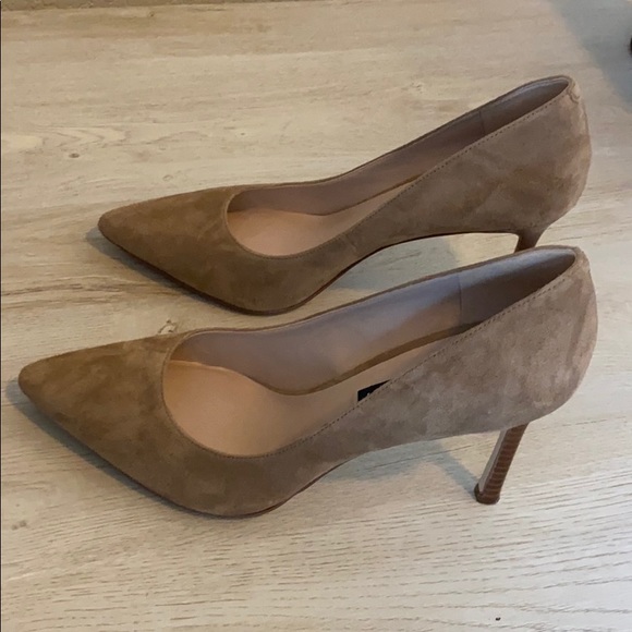 Nine West Shoes - Nine West natural suede high heels.